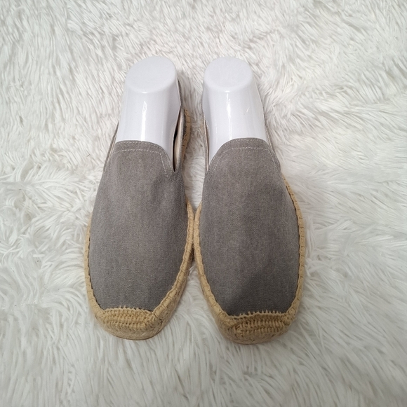 Soludos Men’s Espadrilles Sandal Gray Summer Platform Slip On Size 8 main image 9